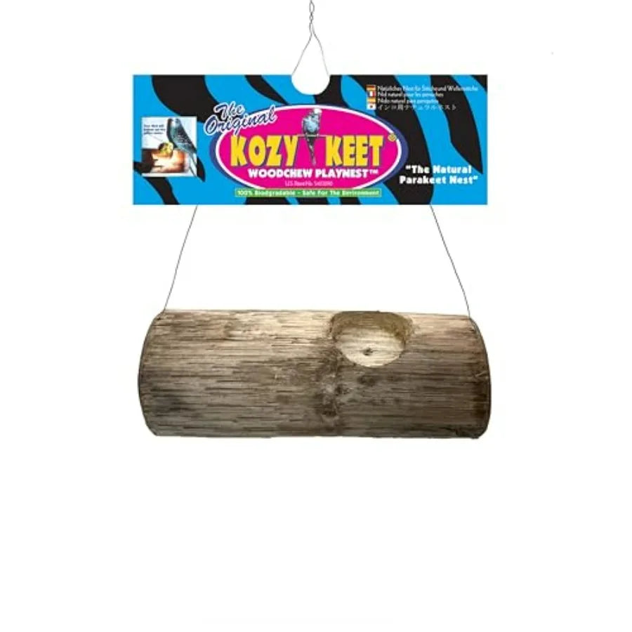 Wesco Pet Kozy Keet Woodchew Playnest Holistic Parakeet Nest