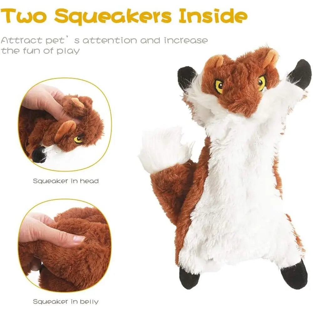 Dog Squeak Toys, No Staining Plush Dogs Chew Toy Bundle for Small Medium Large Breed Chewer Tough Durable Squeaky Pet Chew Puppy