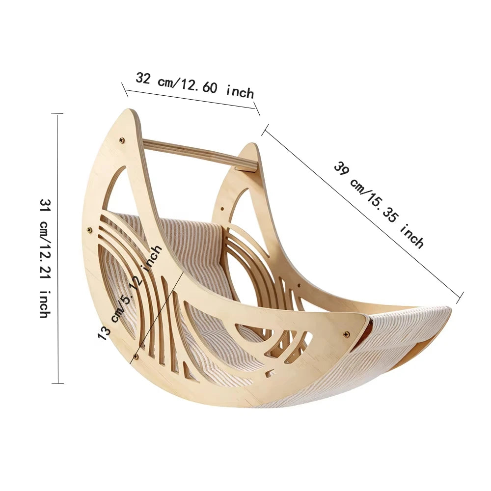 Wall Mounted Cat Shelves Set Moon Shape Hammock Star Perches Climbing Steps Cat Furniture For Kitten Cats Indoor Rest Playing Sleeping