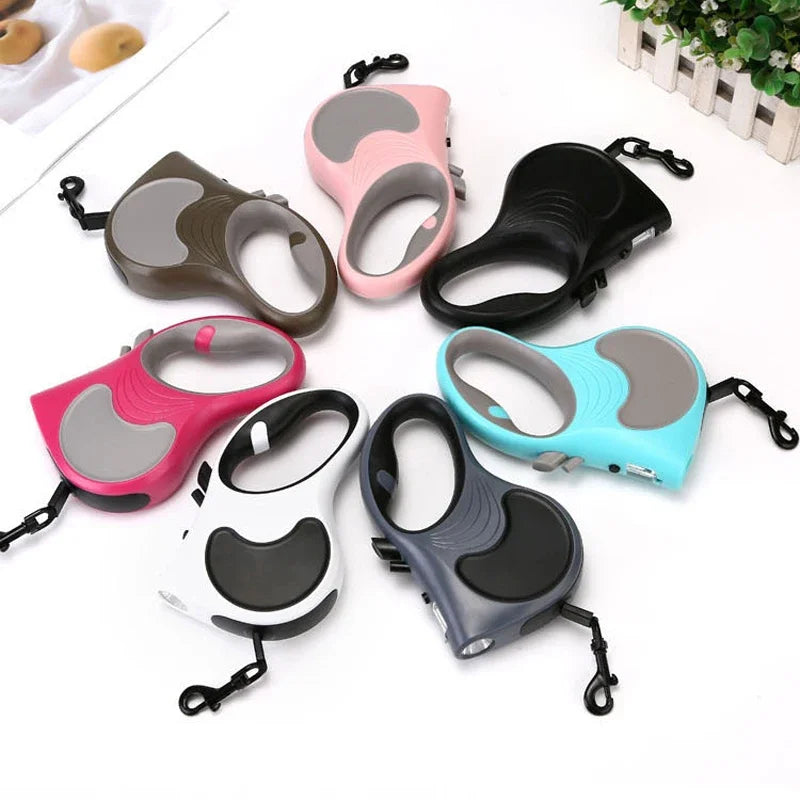 Retractable Dog Leash With Lights For Small Medium Dogs Cats
