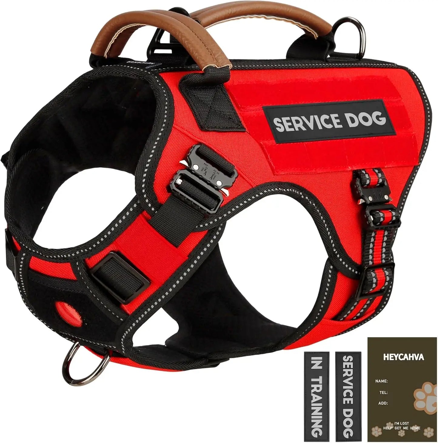 Tactical Dog Harness With Metal Buckles And Reflective No Pull Vest