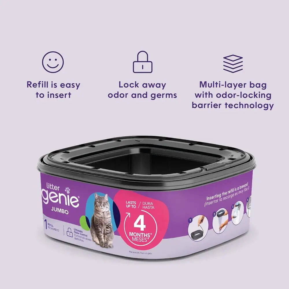 Jumbo 2-Pack, 56 Total t | Up to 8 Months o Supply in 2 cartridges | Odor Control Cat Litter Bags