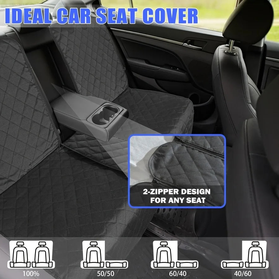 Car Seat Cover for Back Seat, Car Seat Cover 60/40 Split Bench for Family Car, Compact SUV, MPV - Standard - 53" W