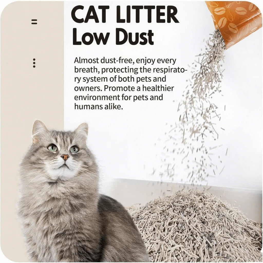 AFP Tofu Cat Litter With Coffee Flavor 5.5L For Each Pack Low Dust Quick Clumping Odor Control & Unscented Non-Toxic Coffee Scented Cat Litter