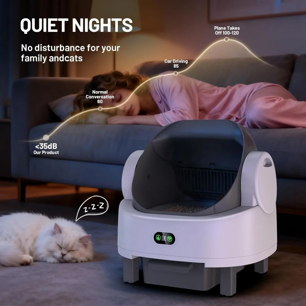 XIAOLANG Self Cleaning Litter Box With Smart Safety Sensors