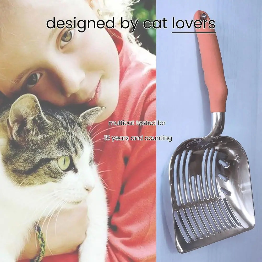 Multicat Cat Litter Scoop | Solid Metal | Litter Box Tray Pan Siter