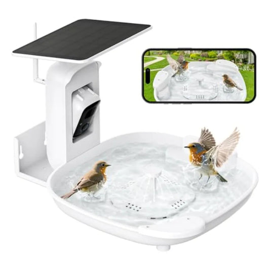 Harymor Bird Bath With Camera And Smart AI Bird Activity Alerts