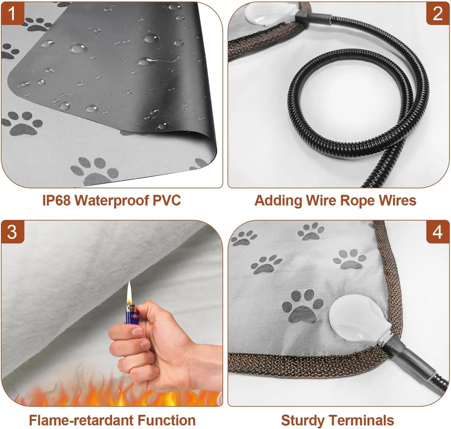 Extra Large Dog Heating Pad with Smart Thermostat, Waterproof and UL Certified for Safety