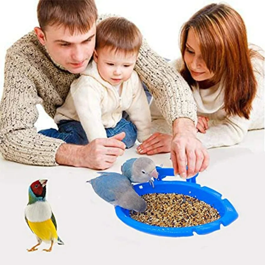 Bird Bath for Cage with 3 Balls Bird Tub Bowl Basin Hanging Birdbath Toy Pet Parrot Cage Budgie Accessories Shower Parakeet Coc