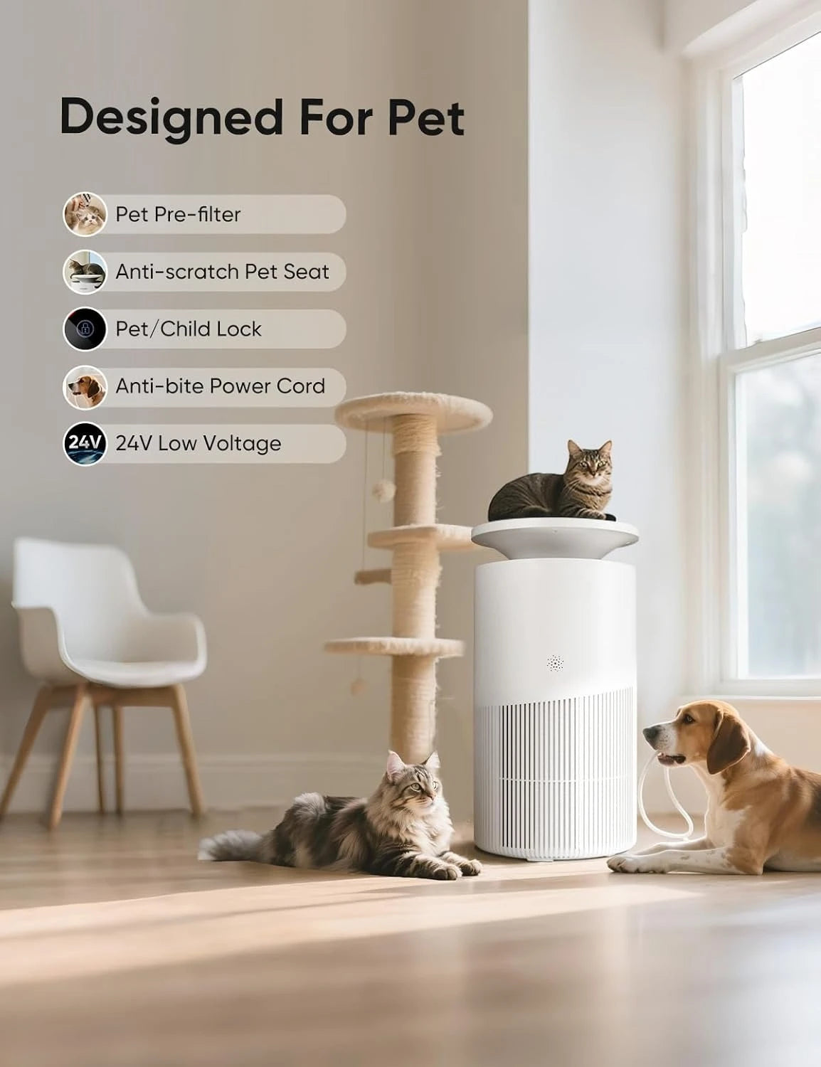 Air Purifier for Home Large Room up to 3620Ft², H13 True HEPA Air Purifiers for Home Pet Hair Dander Odor Pollen