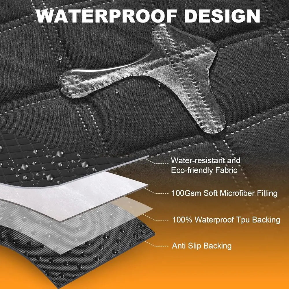 SUV Cargo Liner, Waterproof Pet Cargo Cover, Dog Seat Mat, SUVs Sedans Bumper Lap Protector, Non-Slip, Large Size Unit