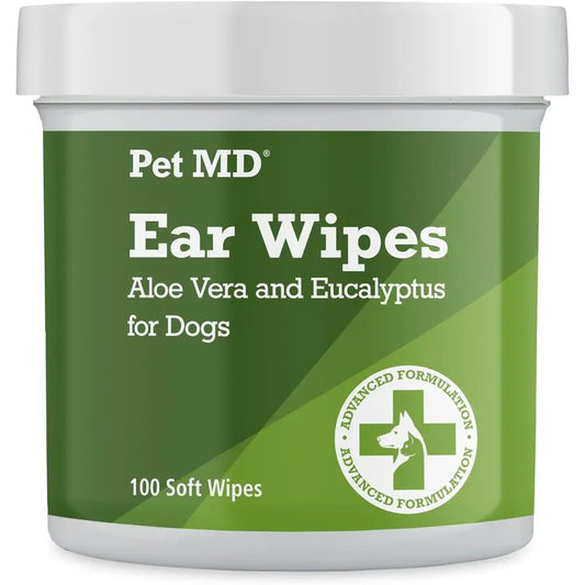 Dog Ear Cleaning Wipes – Otic Clear Dogs, Soothing Ear Care with Aloe Vera & Eucalyptus, Regular Wipes, 100 Count