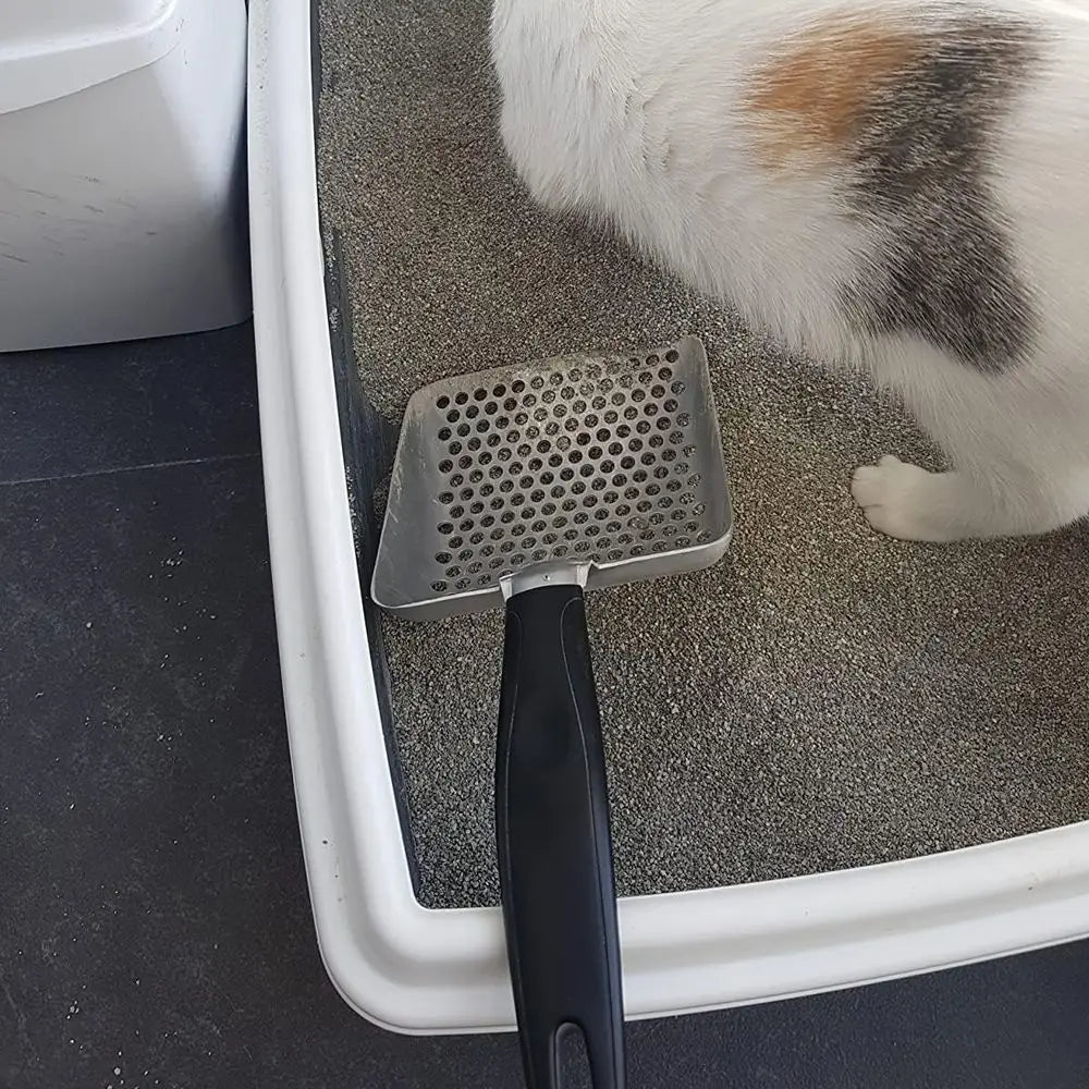 DISTINCTIVE STYLE Cat Litter Scoop Deep Shovel Metal Siter Small Round Holes