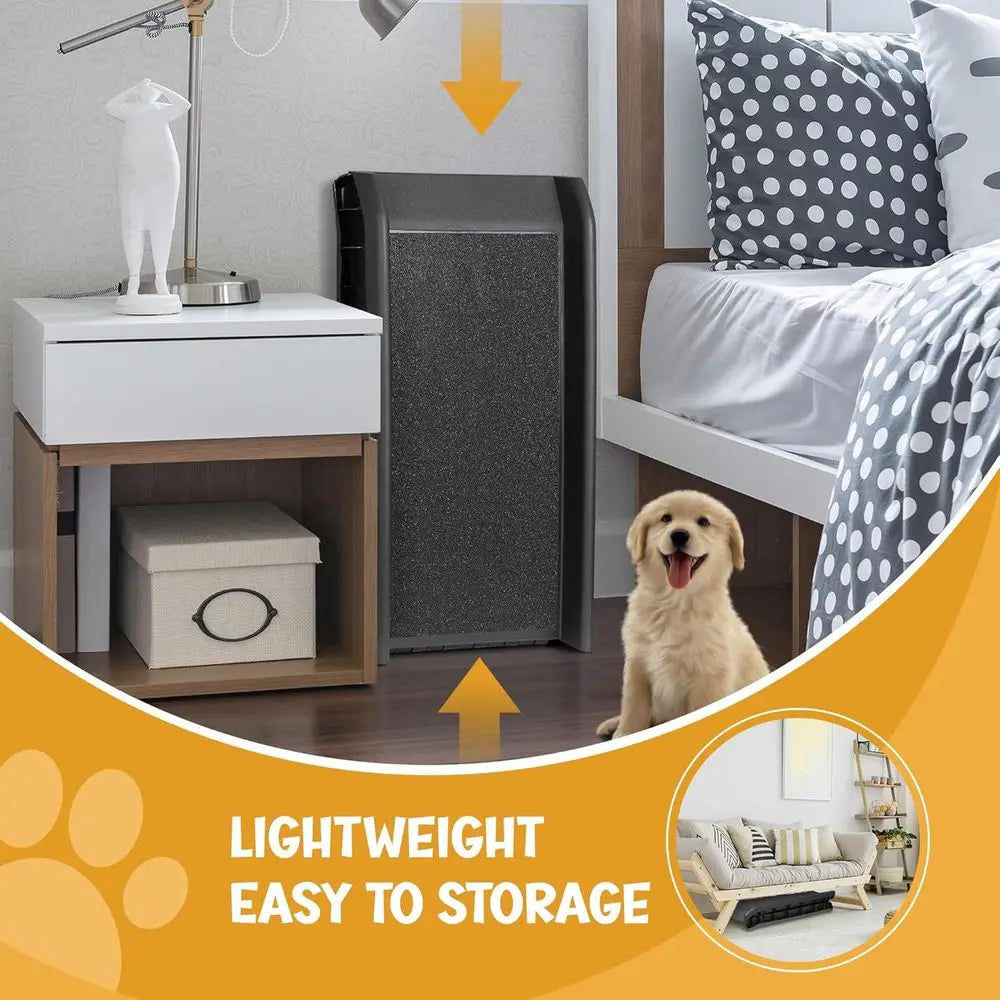 Portable Olding Dog or SUV, Truck, Car Pet Stairs Step Ladder with Non-Slip Pet and Raised Siderails