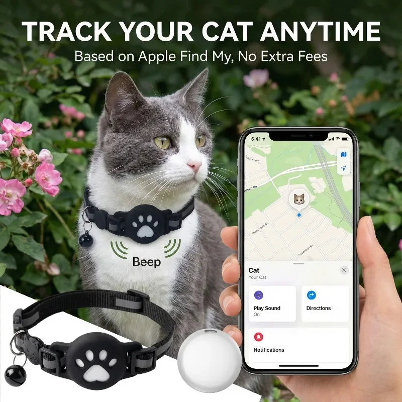 5pcs Pet Locator Set (Includes 1 Tracker, 2 Leashes, 1 Collar, 1 Protective Case) Smart 2-In-1 Multifunction GPS Tracker Collar Set, Cat Tracker GPS Collar, Kitten GPS Collar, Pet Additions, Compatible with Ios, Without Batte