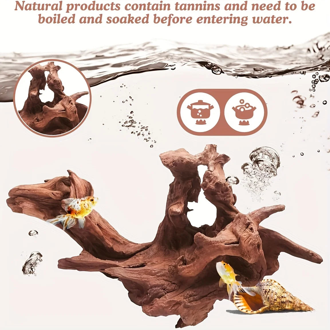 3pcs Natural Driftwood Aquarium Decor | 7-11 Inch Large Size Branches For Fish Tank, Reptile Additions, Wood Material