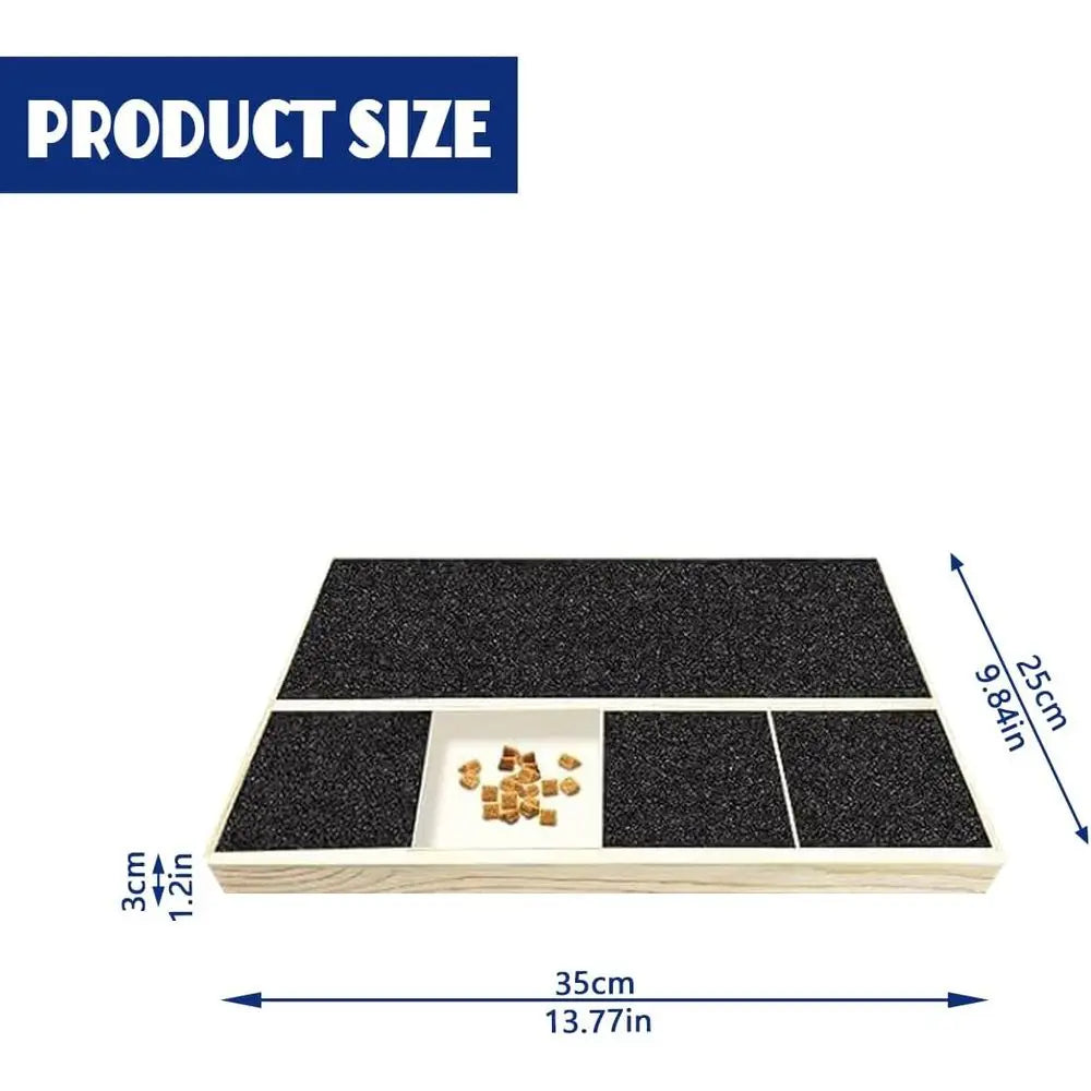 Dog Nail Scratch Pad with Treat Box & Pet Nail Clipper, Interactive Training Tool for Filing Dog Nails, Best for Small Dogs & Pu