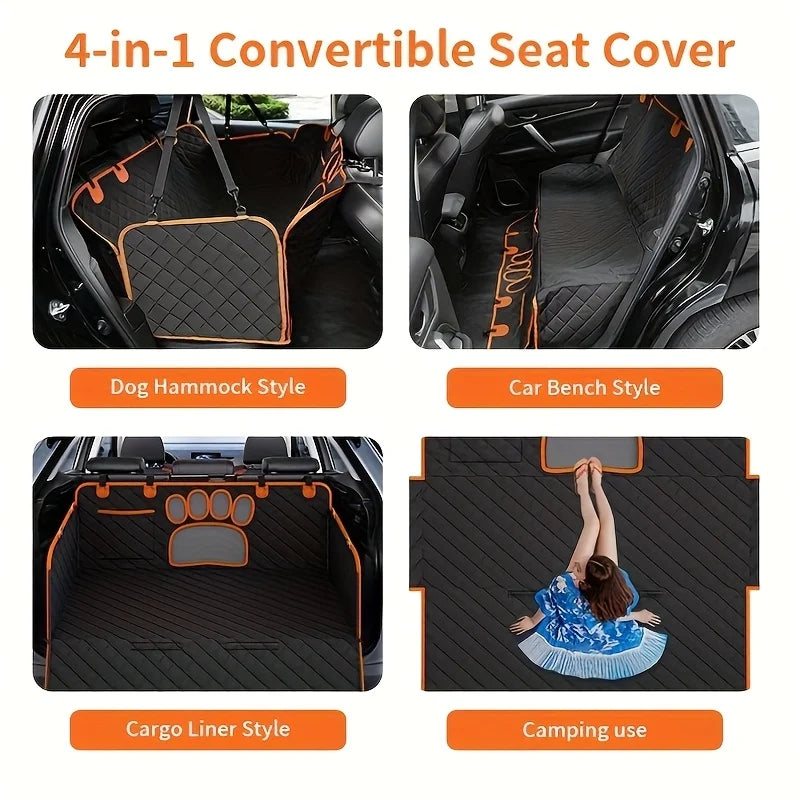 NONECN Waterproof Dog Seat Cover Hammock With Anti Slip For Cars