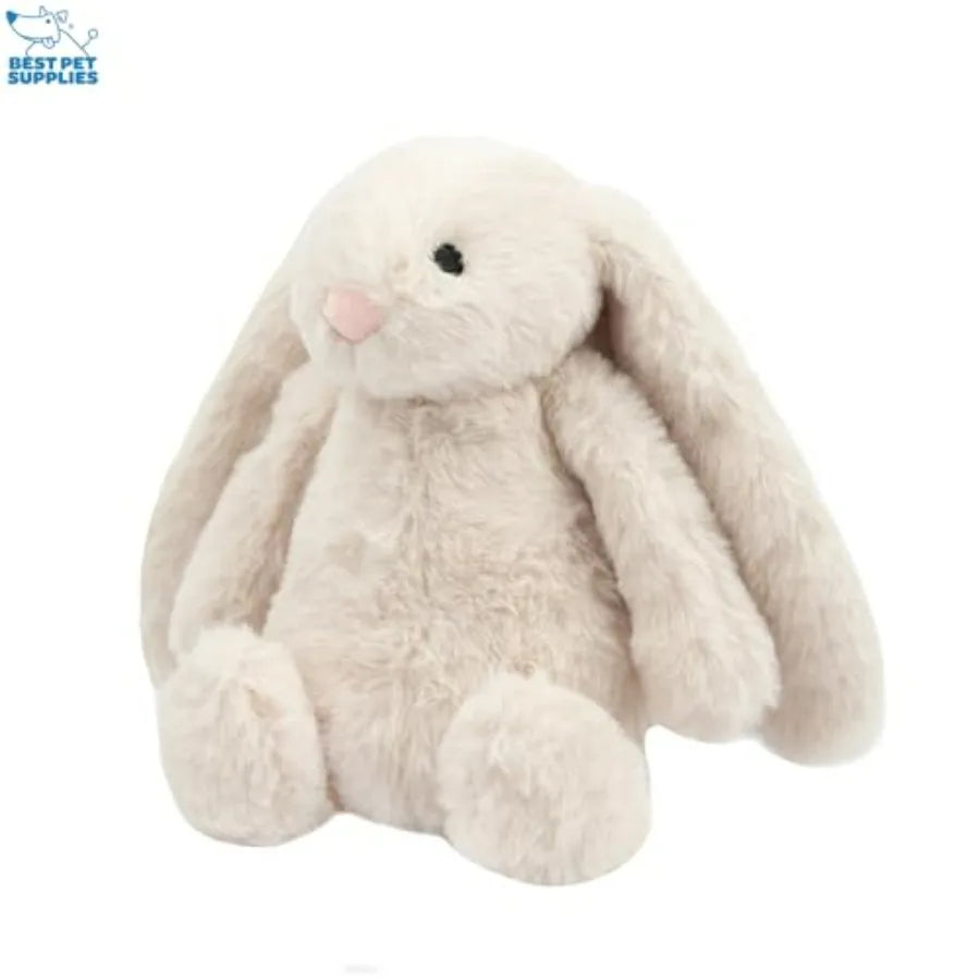 Interactive Squeaky Dog Chew Toy, Ideal Dog Toys for Chewers,,and Dogs, and Fetch Lovers - Bunny Beige, Gray