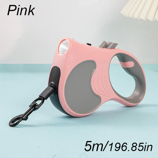 Retractable Dog Leash With Lights For Small Medium Dogs Cats