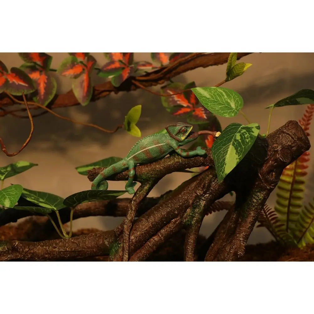 Reptile Climbing Branch Tree with Leaves for Bearded Dragon, Lizard, Snake, Gecko, Chameleon Habitat Decor