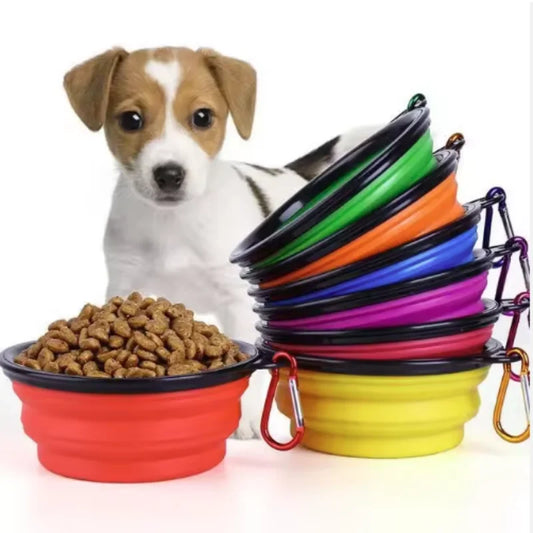 Durable TPR Portable Pet Food Bowl Collapsible Travel for Pets
