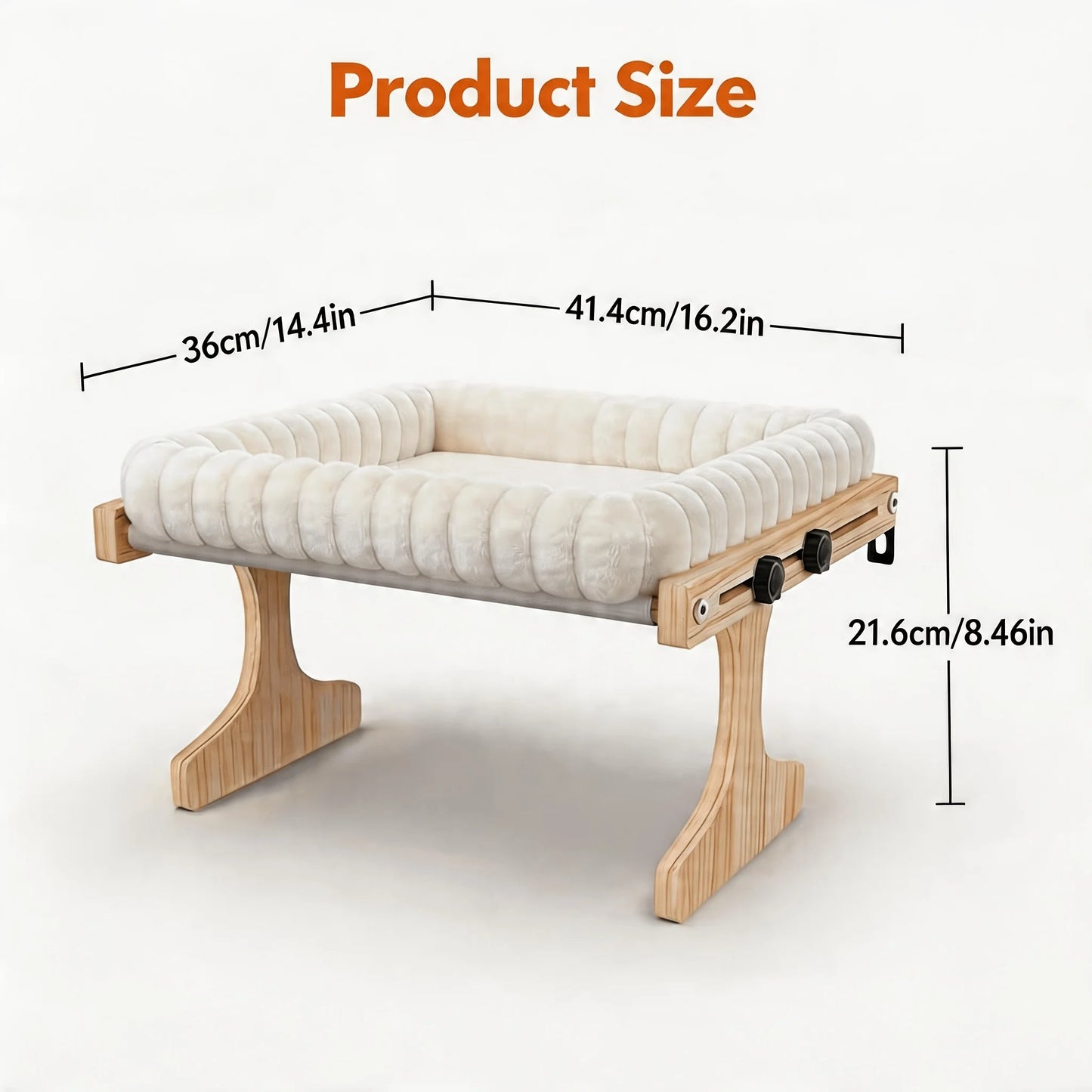 Cat Window Perch, Cat Hammock for Window Sill - 3-in-1 Cat Window Perch Hammock Bedside Bed with Plush Nest, for Small And Medium Cats