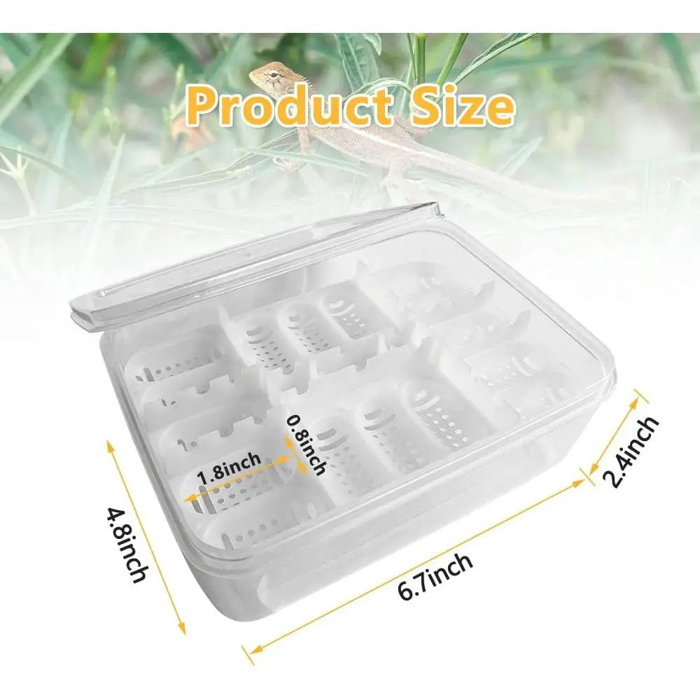 16-Grid Plastic Breeding Enclosure for Geckos, Lizards & Chameleons