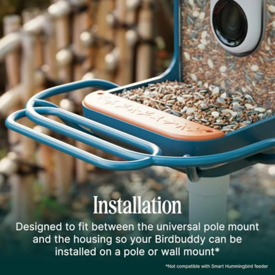 Birdbuddy Blue Perch Extender Add-On Accessory for Better Watching Experience - Outdoor Bird Perch - Weatherproof and Durable