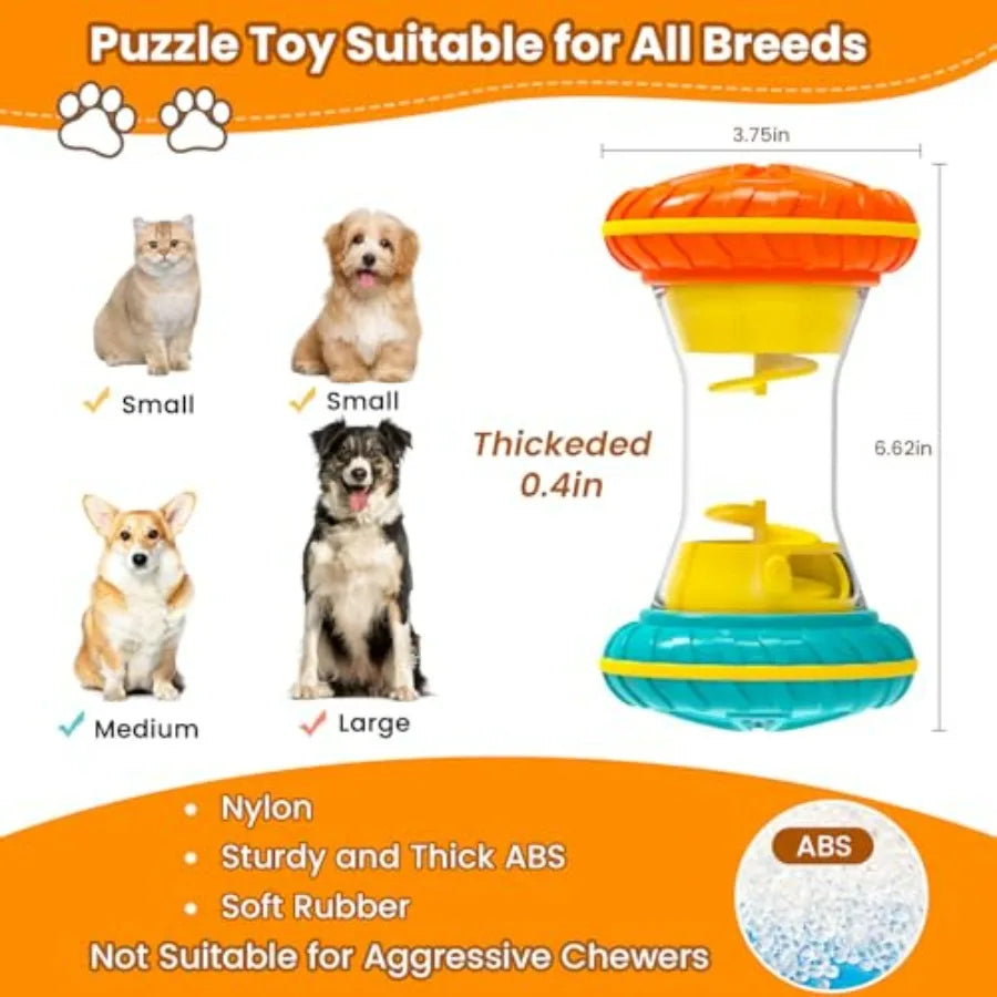 Interactive Dog Toys, Dog Puzzle Toys for Smart, Dog Enrichment Toy to Keep Them Busy, Treat Dispensing Toy Slow Puzzles Feeder