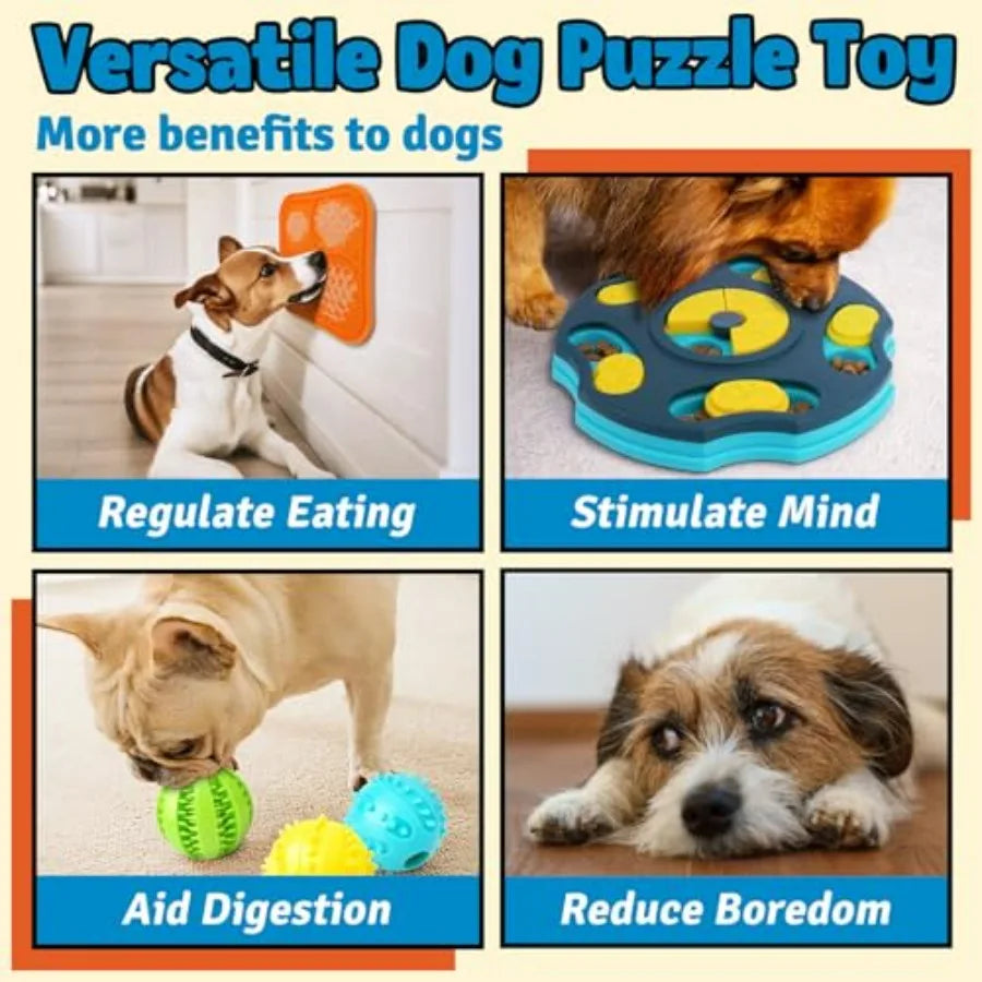 9 Pack Toy Set -Mentally Stimulating Enrichment for Small to Medium Smart s, Includes Dog Lick Mat with Suction Cups