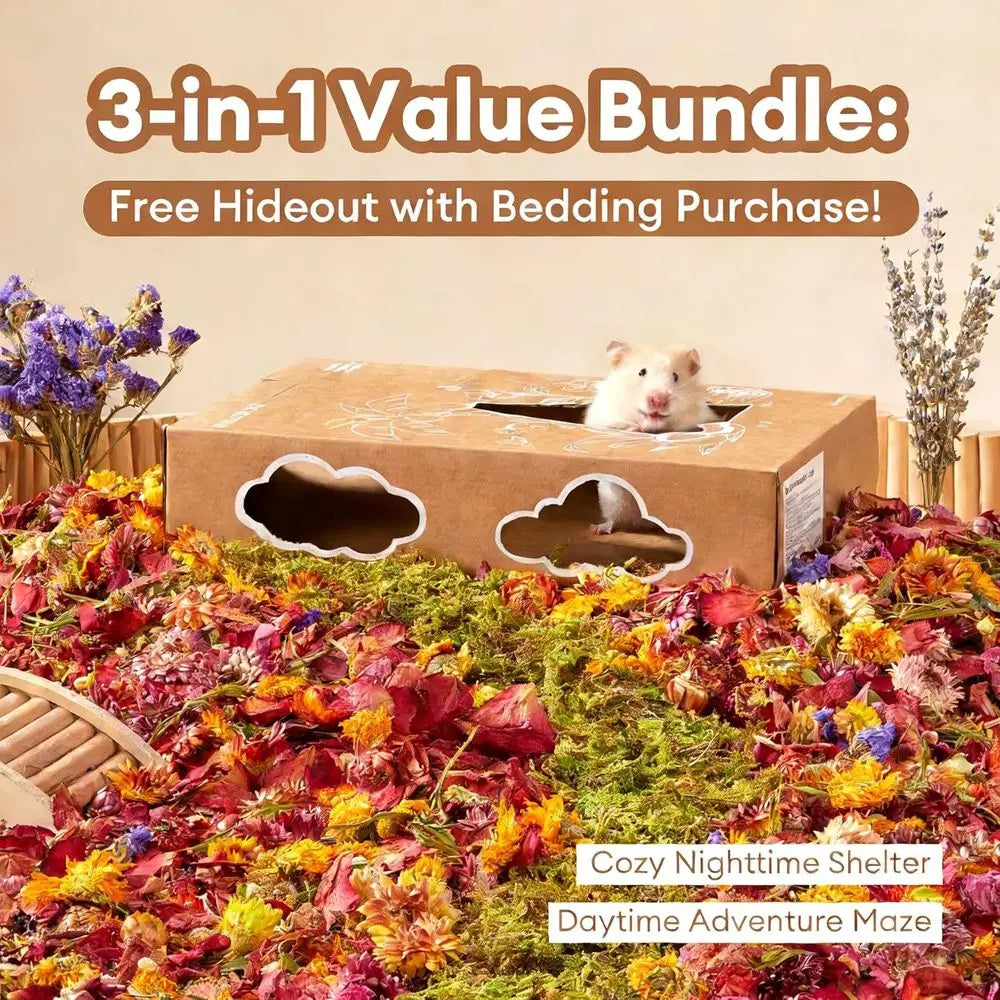 5L Natural Lower & Hamster Bedding for Small Pets & Dwar Syrian Hamsters, Gerbils, Mice