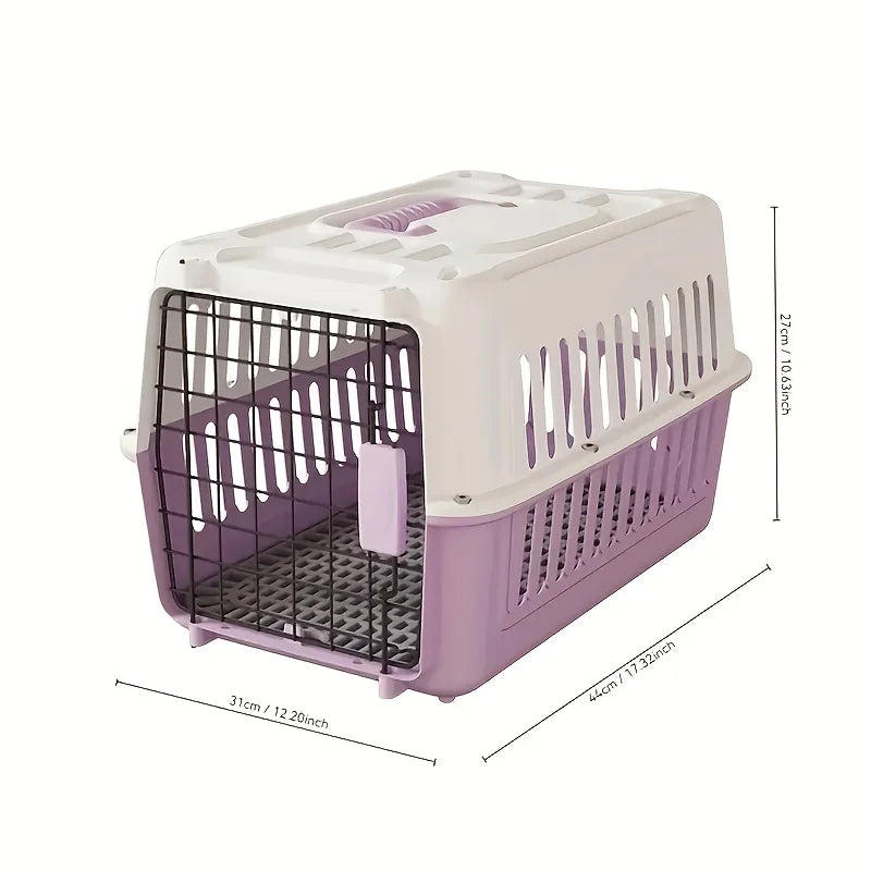 Aviation-Certified Portable for Air Travel - IATA-Compliant Small Animal Carrier with Breathable Design, Partition Dividers & Easy Assembly - Sturdy & Durable for cats, Dogs, Rabbits in Plane Cabin - Carrier Suitable for Airp