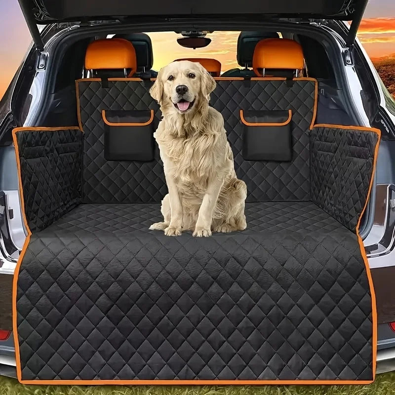 Cargo Liner for Dogs Designed for Suvs, Sedans, And Vans, Featuring a Bumper Flap Protector, Non-Slip Surface, And a Large Universal Fit in Black