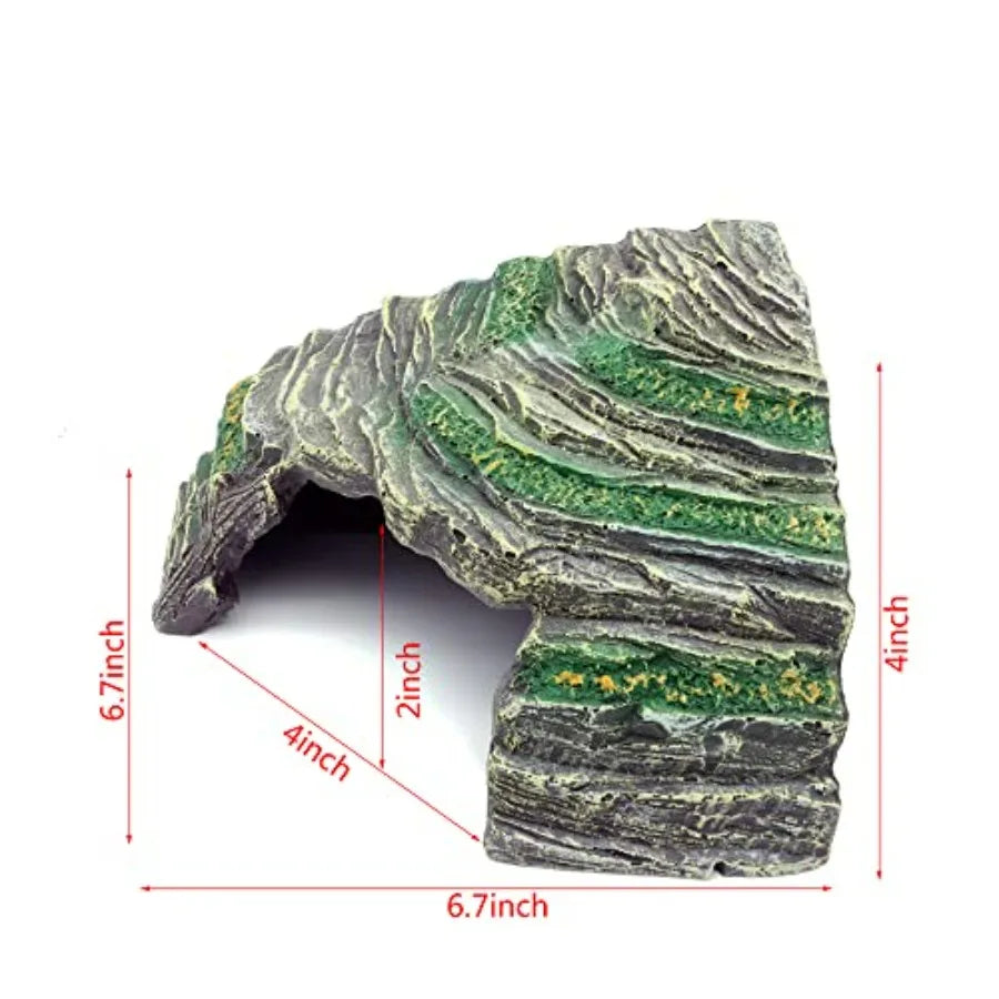 Terrarium Decor Reptile Hide Reptile Hides and Caves Aquarium Tank Accessories Decorations, Medium