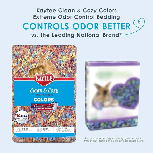 Clean & Cozy, Small Animal Bedding with Extreme Odor Control, Kaleido, 24.6 Liters