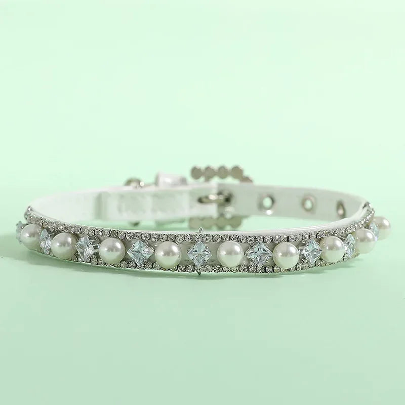 XLeiPetCN Luxury Pearl Necklace Collar For Cats And Small Dogs