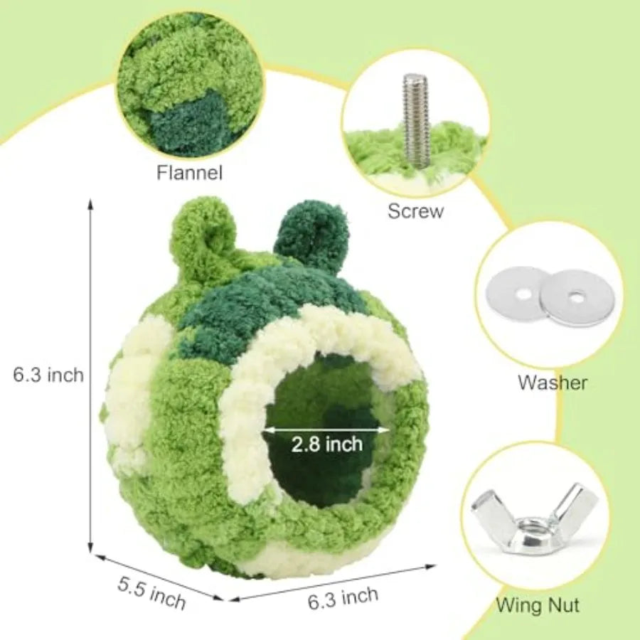 Bird Nest Bed Breeding House Winter Warm Snuggle Hut for Budgies Parakeets Cockatiels Lovebirds Canaries