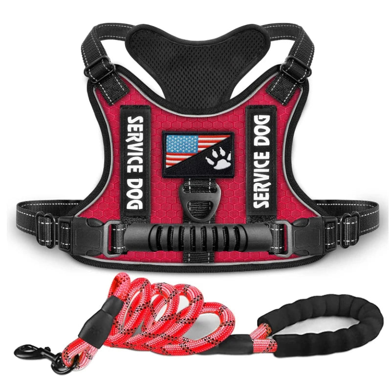 Military Dog Harness With Handle Reflective No Pull Vest