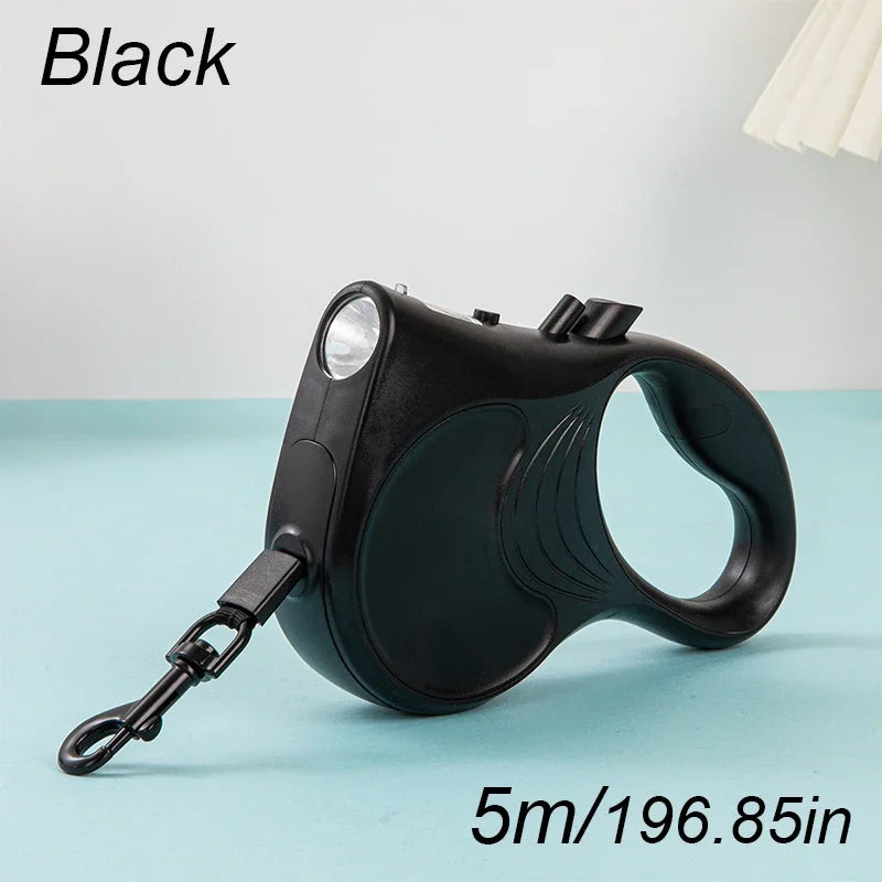 Retractable Dog Leash With Lights For Small Medium Dogs Cats