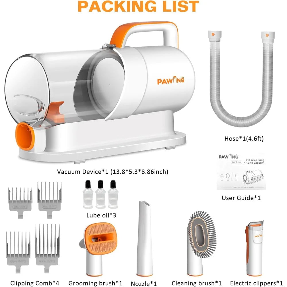 XMSJ Pet Grooming Kit With Vacuum Deshedding Tools