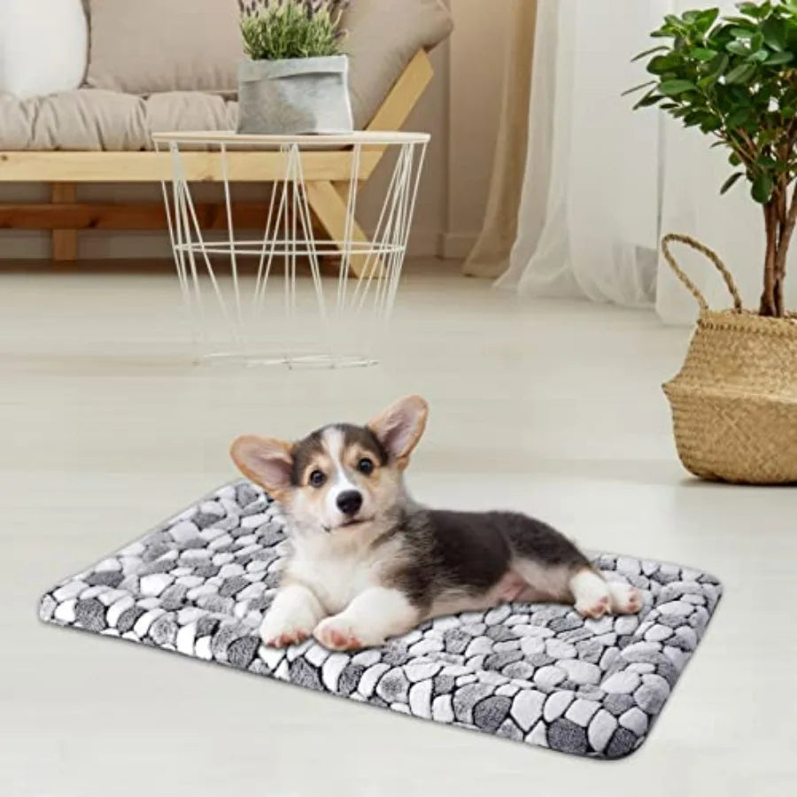Dog Crate Pad Bed Mat Reversible Cool and Warm,Sleeping Mat Dog Bed for Crate for Dogs and Cats, Machine Washable Crate Beds, G