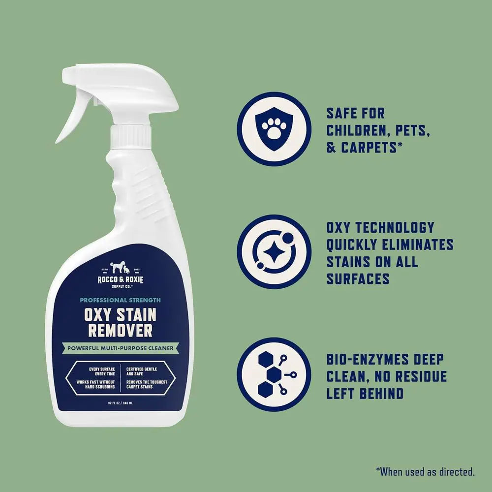 Oxygen-Powered Stain Remover Spray for Carpets, Pet Stains, Upholstery, Laundry, and More