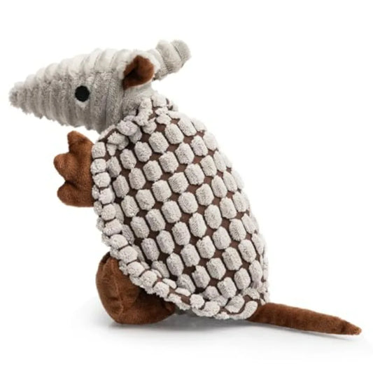 Plush Armadillo Squeaky Dog Toy For Breeds With Clean Teeth