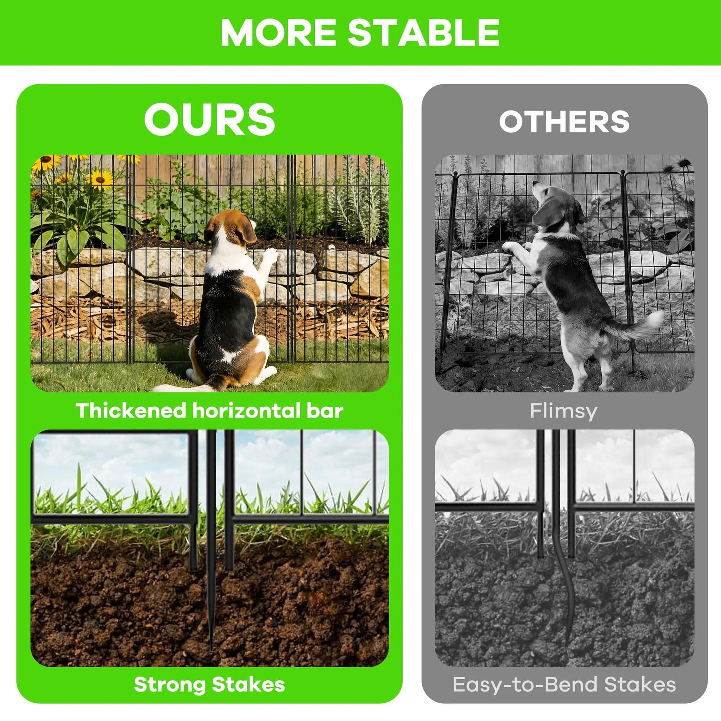 Garden Fence Metal No Dig Barrier For Yard Dog Playpen