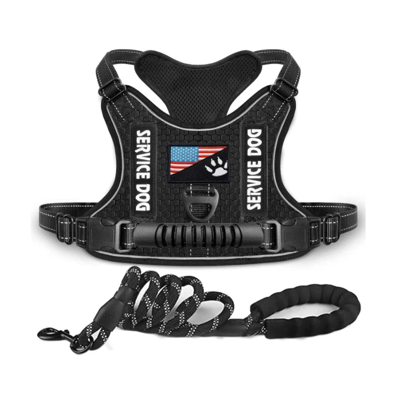 Military Dog Harness With Handle Reflective No Pull Vest