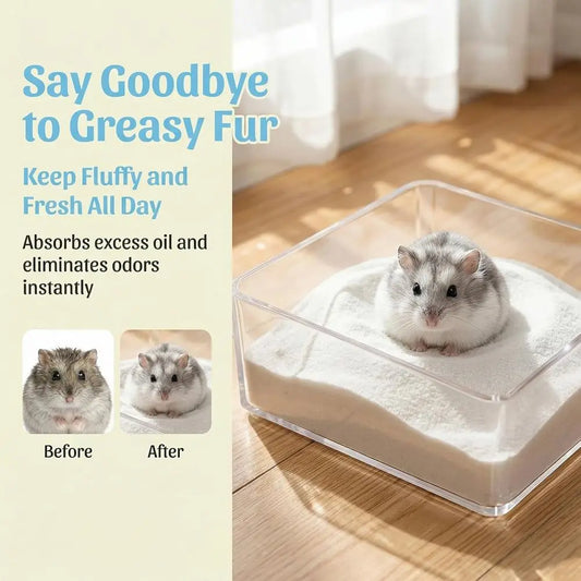 31OZ Hamster Sand Bath - Desert Sand Hamster Bedding Reptile Silica Sand Gerbil Hideout or Hamster Squirrel Guinea Pig Rabbit Ch