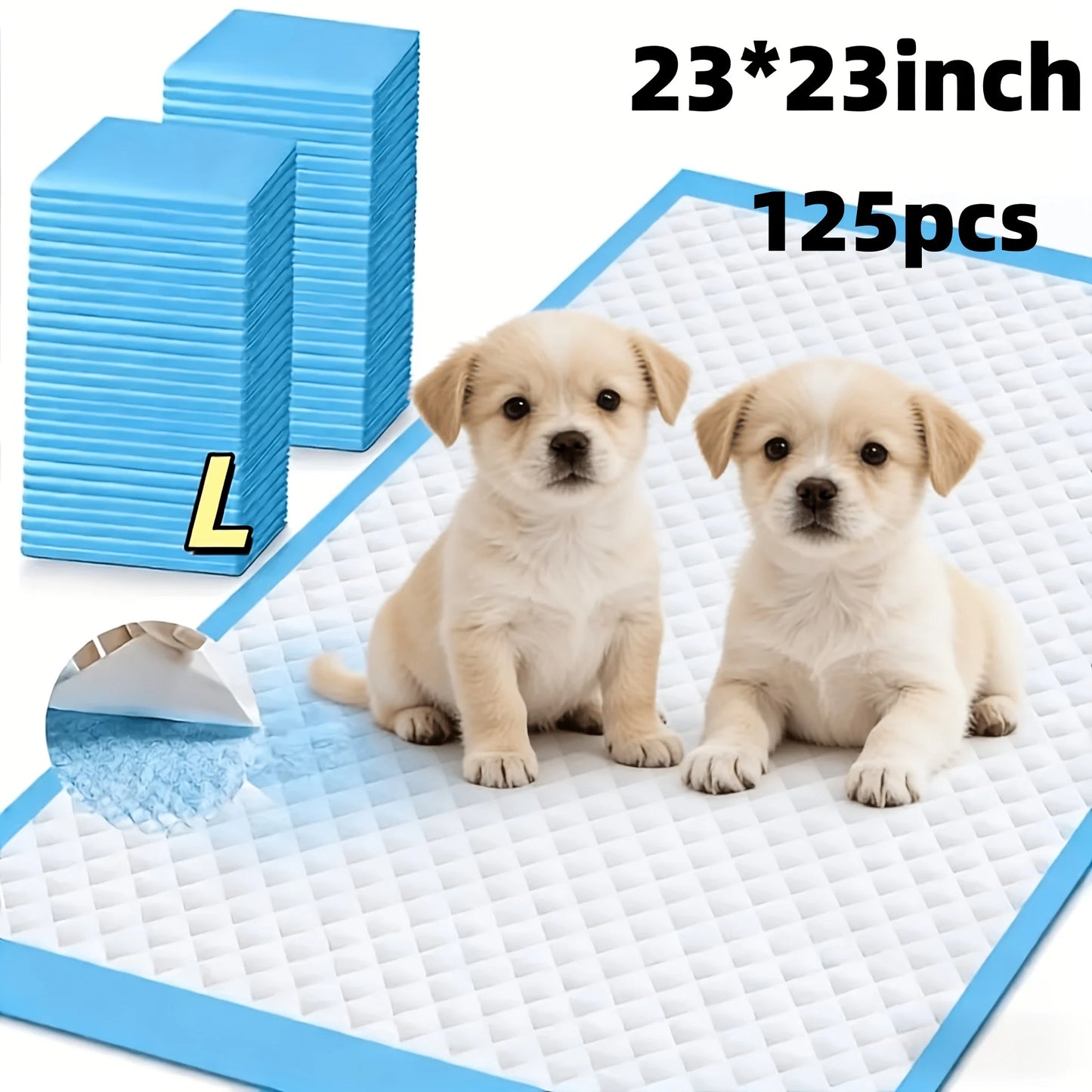 XXXL 6-Layer Thickened Urine Pad, Super Absorbent, Enlarged and Weighted Pet Urine Pad, Leakproof, Tear-resistant, Reduces Odor, Suitable for Bedrooms and Various Pet Dog Beds for Large Dogs, Dog Stuff Clearance, Dog Pee Pads