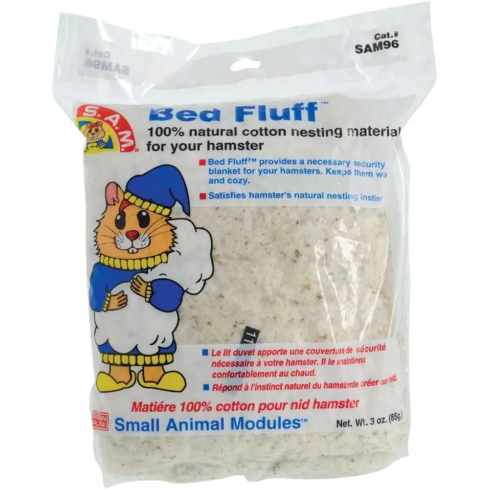 Natural Animal Bedding - 100% Cotton Nesting Material for Hamsters and Small Animals - 3 Ounces