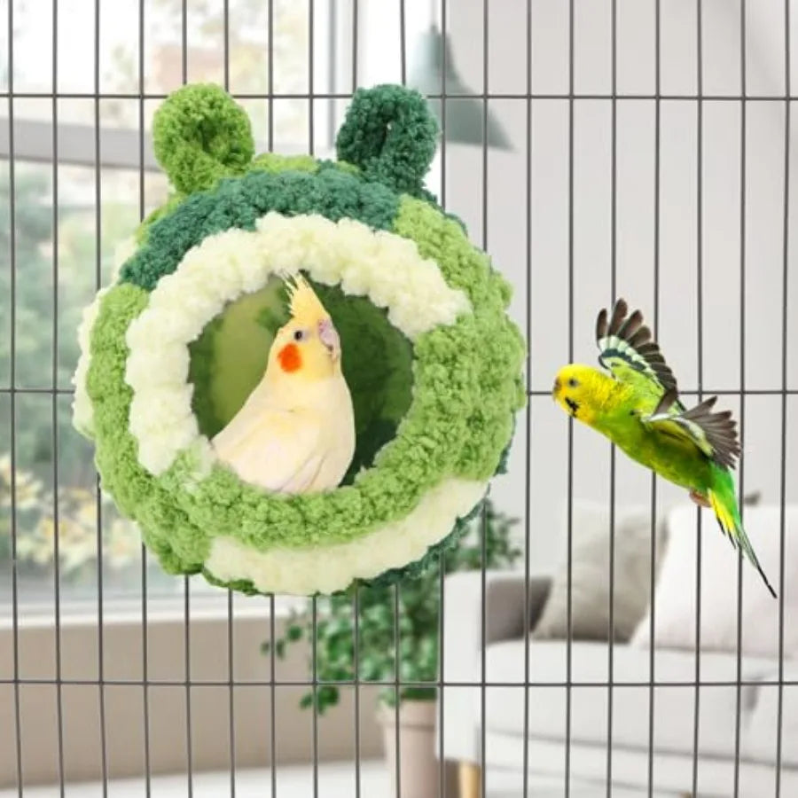 Bird Nest Bed Breeding House Winter Warm Snuggle Hut for Budgies Parakeets Cockatiels Lovebirds Canaries